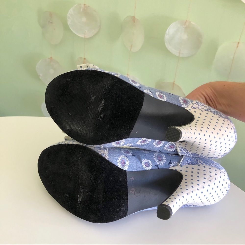 Anthropologie Dolce Mojo Moxy Floral Denim Pumps - Picture 8 of 8